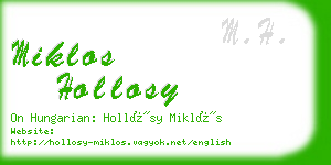miklos hollosy business card